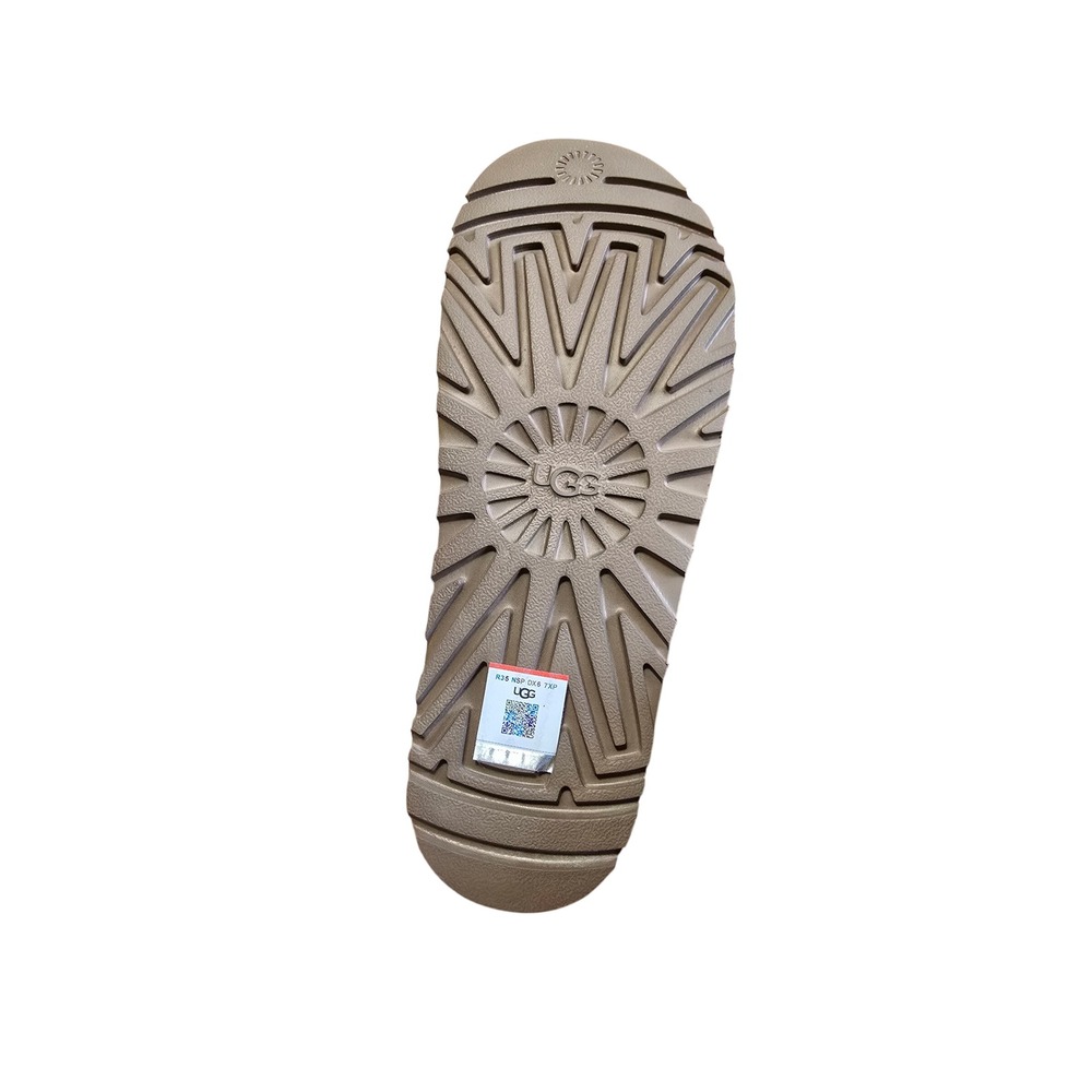 🆕️ NWT - UGG Goldenstar Chestnut Suede Platform Sandals slides Womens 8 - Picture 13 of 16